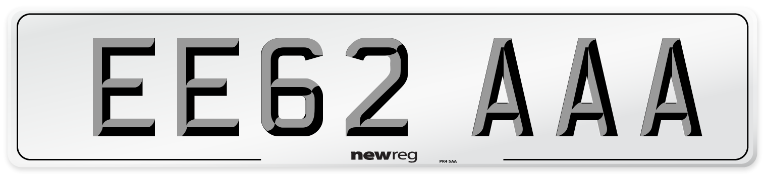 EE62 AAA Number Plate from New Reg